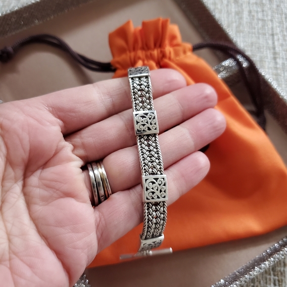 Journey by Lois Hill Sterling Woven Station Bracelet - Picture 5 of 9